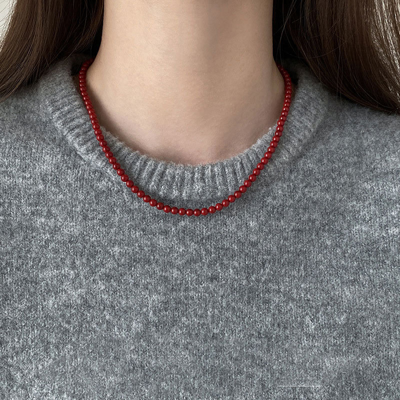 4mm Glass Bead Necklace