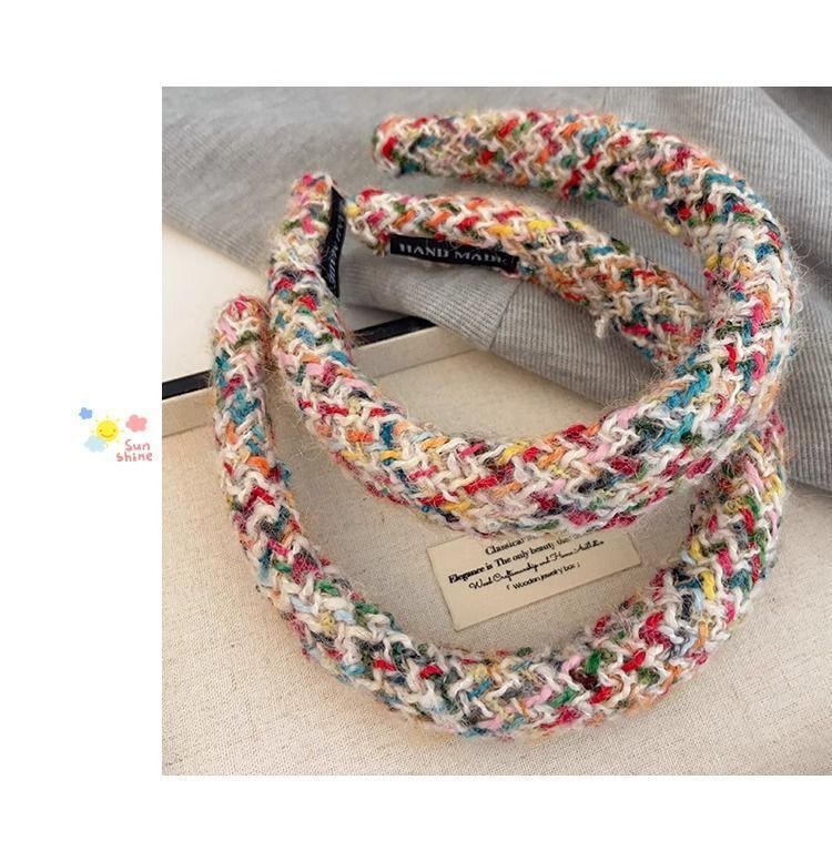 All Seasons Season Women's Gender Sweet Simple Style Women's Color Block Yarn Hair Band