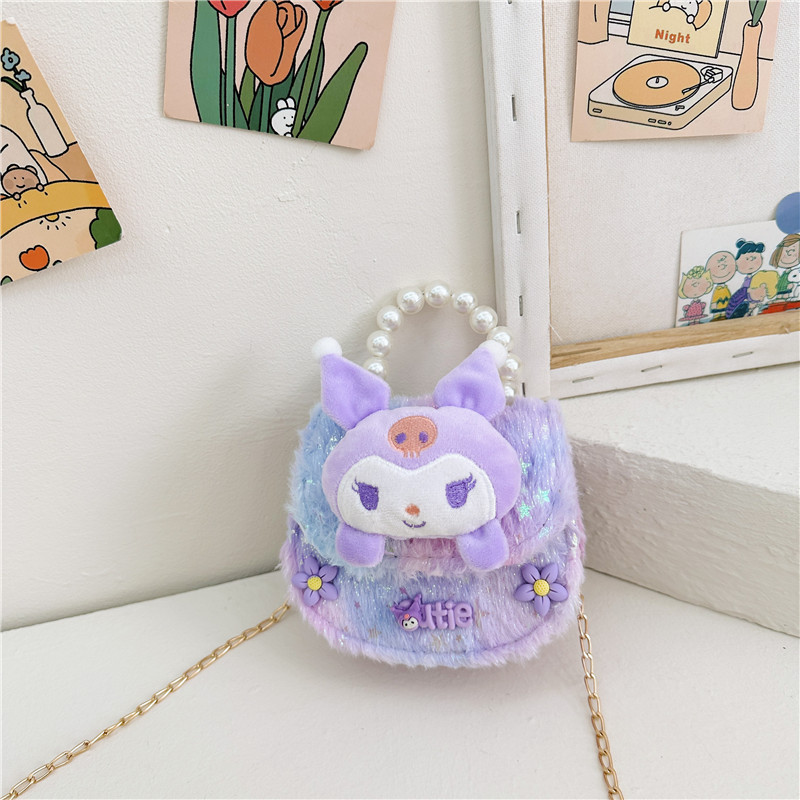 El Comercio exterior transfronterizo popular de la felpa del bolso de los niños de moda de encaje arco monedero lindo Occidental Princesa bolsa de mensajero