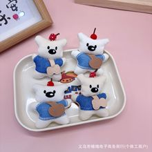 韩国ins新款牛仔背包小熊小狗儿童发夹充棉饰品配件服装diy辅料