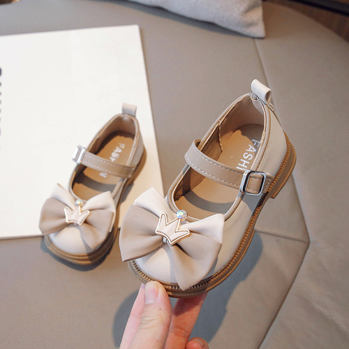Girls' Shoes  Autumn New Children's Shoes Children's Soft Sole Princess Shoes Girls Bow Mary Jane Small Leather Shoes