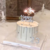Xiaohongshu same diamond happybirthday cake decoration goddess girl birthday plug -in