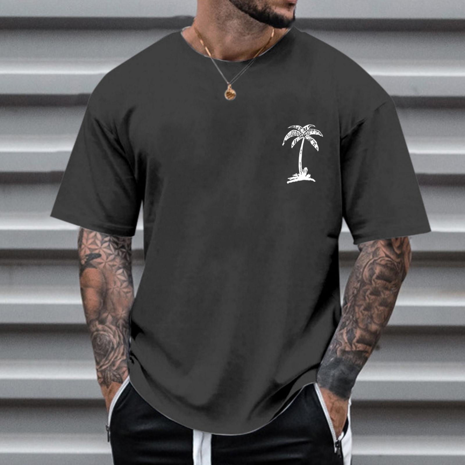 Printing Pattern Wholesale Men's Casual Printing Short Sleeve Men's Tops