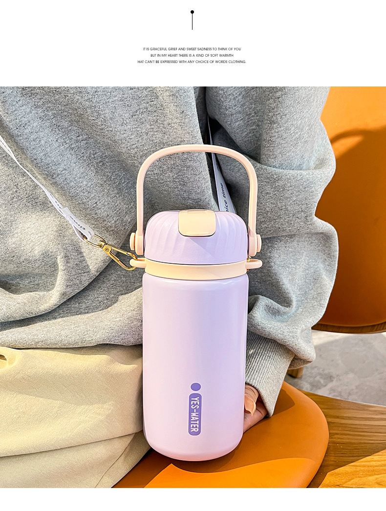 Yongkang insulated cups for girls, high appearance level, stainless steel water cups with straws, sports, home and office portable cups wholesale pic 39