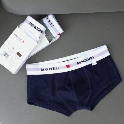 Men's underwear, men's breathable U convex bag boxer briefs, low-waist tight boxer briefs, youth shorts
