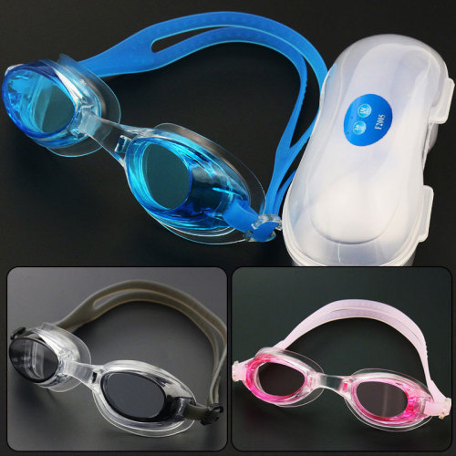 Factory wholesale swimming goggles, anti-fog and waterproof all-in-one boxed swimming goggles, silicone earplugs included, anti-breakage PVC swimming goggles