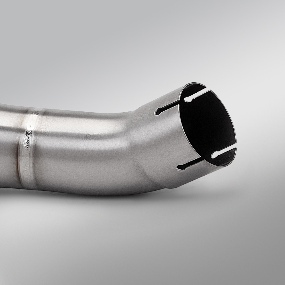 Rsv4 Modified Titanium Alloy Mid-Section and Tail-Section Integrated Silencer Connects to the Original Front Section of the Motorcycle Exhaust Pipe