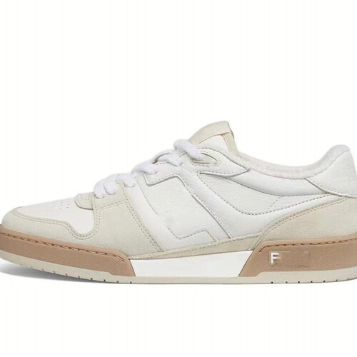 High-version F-brand sneakers for women,  casual color-matching leather-lined versatile couple's board shoes for both men and women