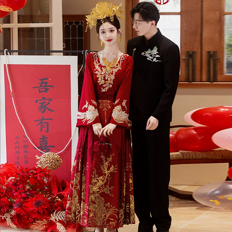 Конская юбка с лапшой набор 2024 новый Hanfu маленький человек может носить помолвку