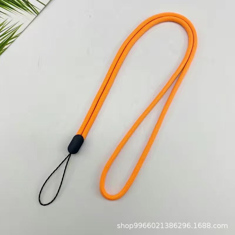 手机挂绳简约尼龙纯色长短款挂链手腕绳挂脖戴胜钥匙防丢挂件圆绳|undefined