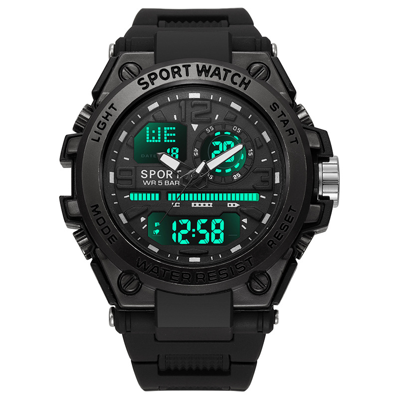 Nueva serie para hombre Reloj electrónico Fuerzas especiales Viento Reloj digital para estudiantes Aleación anti-caída para hombre