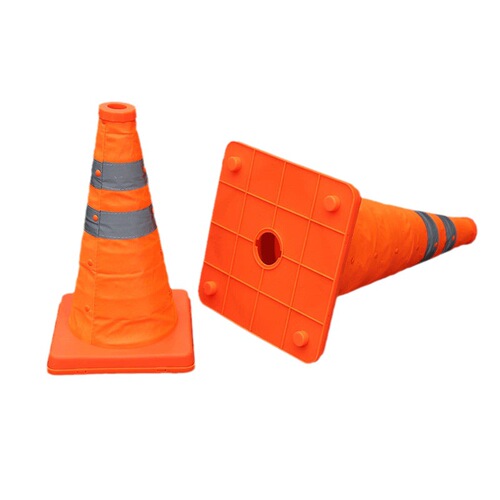 Retractable Road Cone Emergency Traffic Reflective Anti-Collision Portable Car Mount Safety Warning Folding Ice Cream Cone