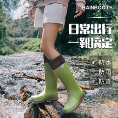 回力代发雨鞋男女款户外雨林徒步情侣折叠款防水防滑胶鞋赶海水鞋