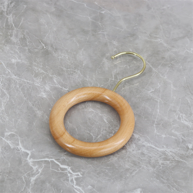 12CM 바니시 우드 링 10CM 골드 후크