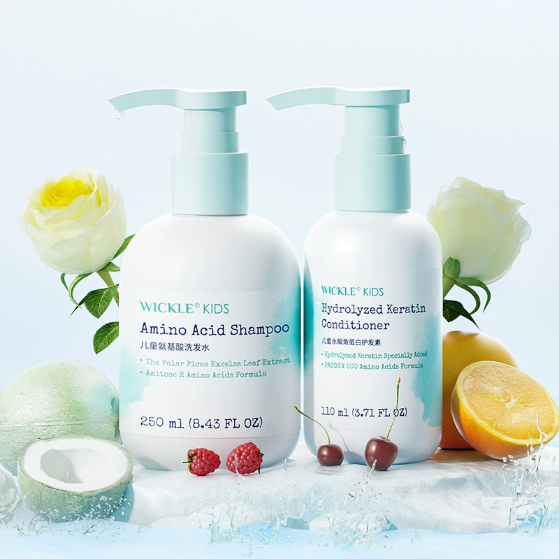 wickle Shampoo amino acid based, conditioner, 3-6-12 years, for every day