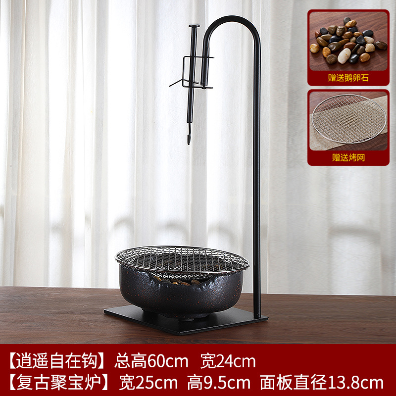 Cocina de té del hogar gancho libre vintage viejo barro de roca eléctrica estufa de cerámica arte del té gancho Kung Fu juego de té accesorios gancho vertical