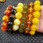 人造半透明圆珠蜜蜡手串
