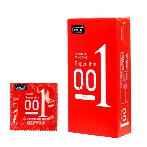 Juncai 001 Silk Thin Condoms 10 Pack Condoms Red Glossy Black Granules Adult Sex Toys