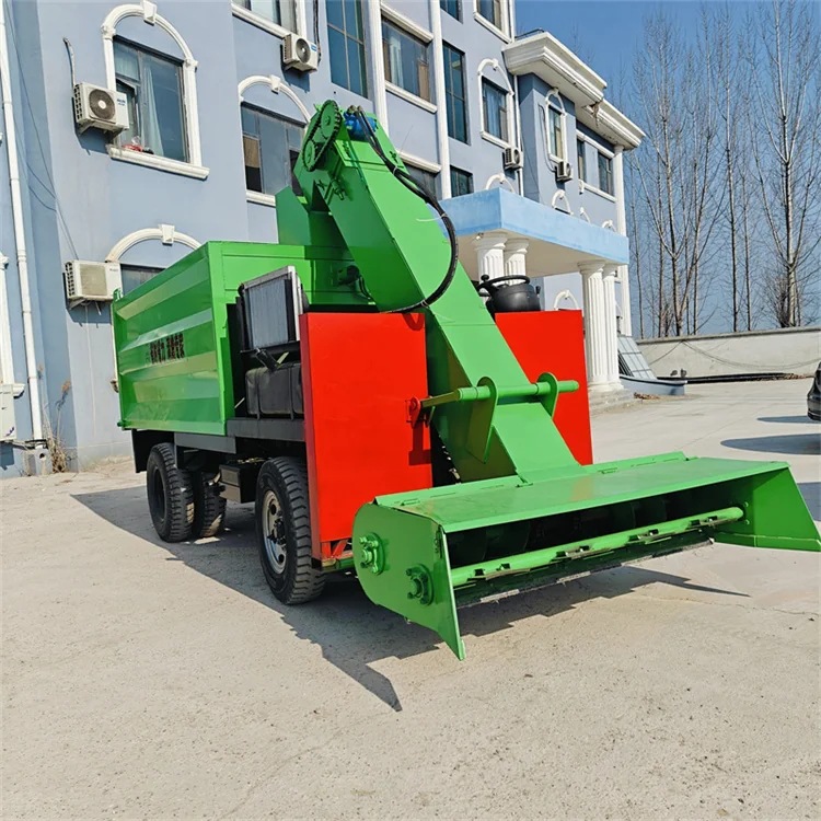 养牛场四轮自走式粪便清理车圈舍粪污液压清粪车干稀牛粪铲粪车