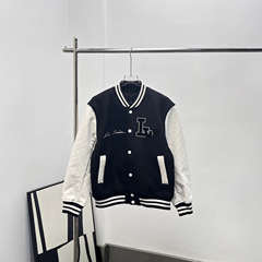 25款字母毛巾绣万针刺绣棒球服外套夹克男女款