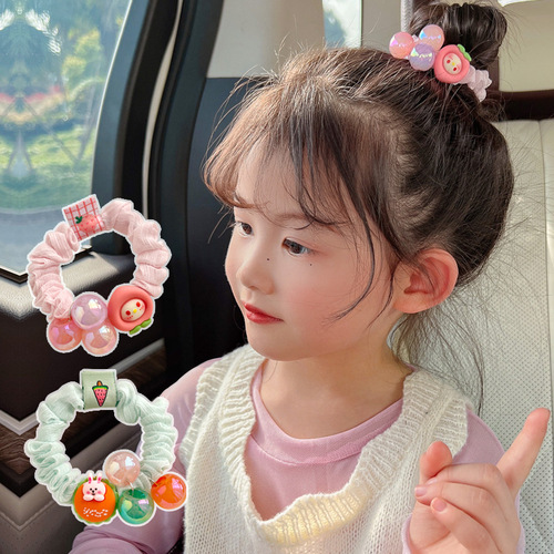 Korean version of children's headband cartoon hair band for girls to tie their hair, rope, hair accessories, little girl's cute elastic elastic band