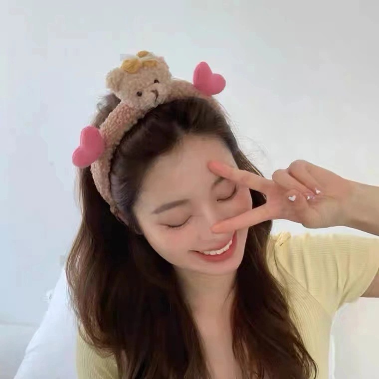 bear heart headband