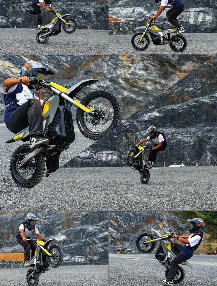 Foxboy Kidsren's Off-Road Electric Motorcycle Youth Electric Off-Road Is Suitable for Teenagers Aged 10-15 Years Old to Ride