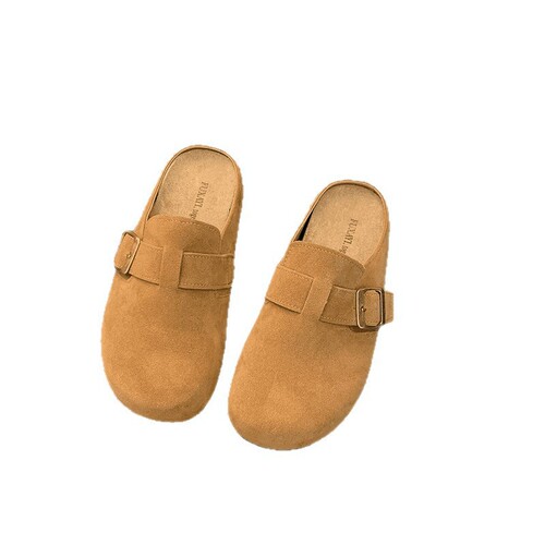 Thick sole and height-increasing Birken shoes, ugly and cute, step-on head and half slippers, women's outer wear new autumn Birken shoes