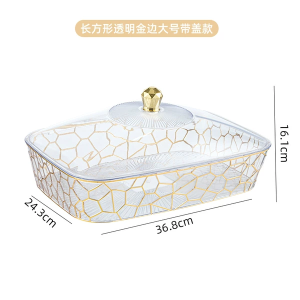 Rectangular - clear gold