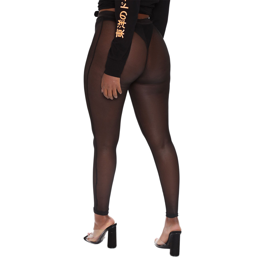 Leggings transparentes de malla ajustada sexy NSZH93877