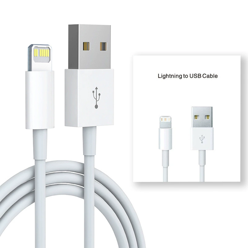 Зарядный кабель (Apple) USB‑A к Lightning, 1/1.5/2 м, 10 W (2 A) и 18 W QC варианты