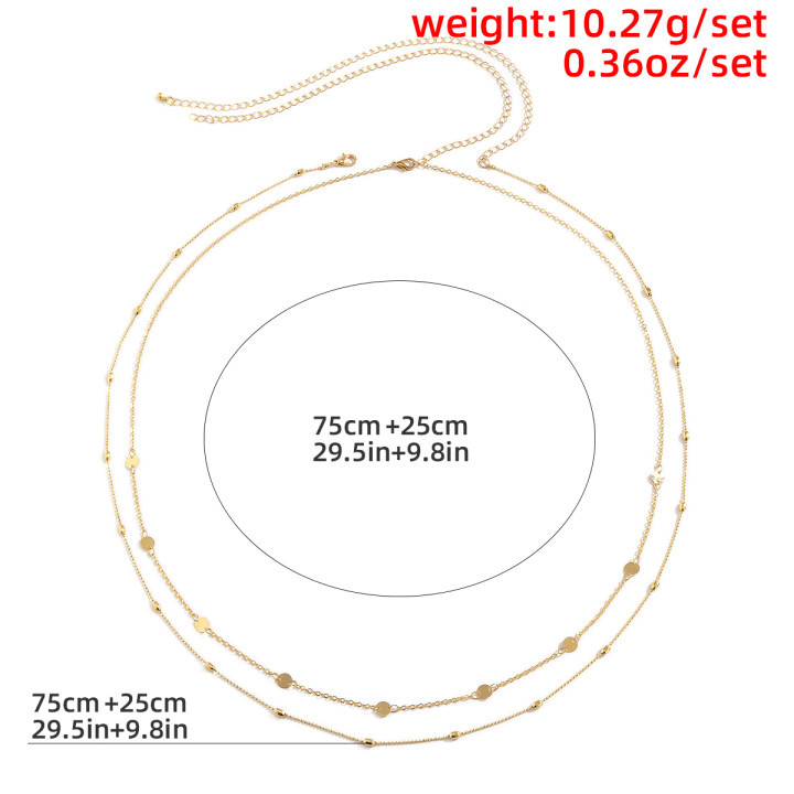 Nihaojewelry Retro Double-layer Geometric Disc Splicing Copper Waist Chain Wholesale Jewelry display picture 11