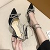 Summer high sandals with bow, shoe bag, 2022, Korean style