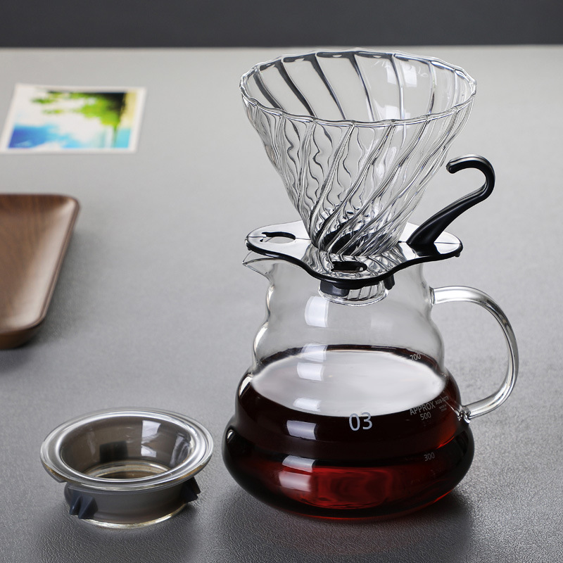 Hand-made Glass Coffee Pot Sharing Pot Cloud Pot Brewing Coffee Pot Set Filter Cup Coffee Utensil