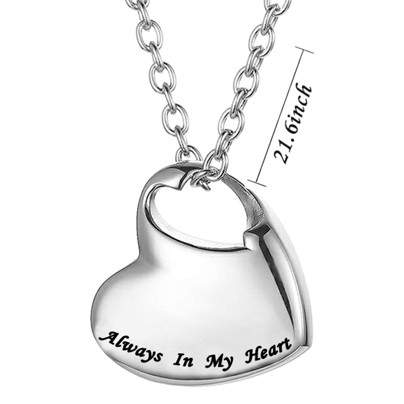 Para siempre en mi corazón melocotón corazón gran capacidad cinerario ataúd de acero inoxidable cinerario ataúd Memorial mascota