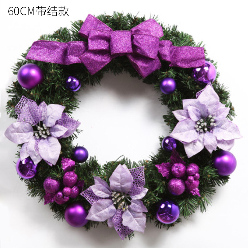 Decoraciones de navidad 50CM guirnalda de navidad decoración de la ventana colgante de navidad de oro decoración al por mayor transfronteriza