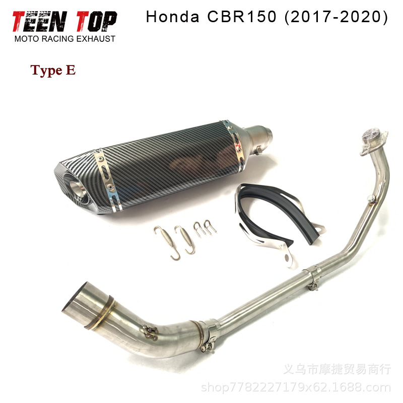 Motorcycle Modified Cbr150 Front Exhaust Pipe Modified Cbr150 Full Section Scorpio Exhaust Pipe 17-20