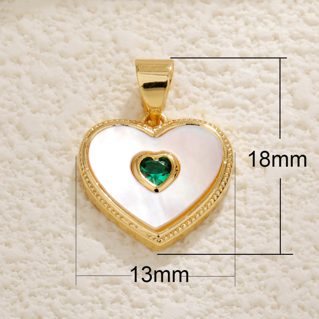 Pendant Jewelry Making Type 1 Piece Copper Rhinestones Heart Shape Pendant