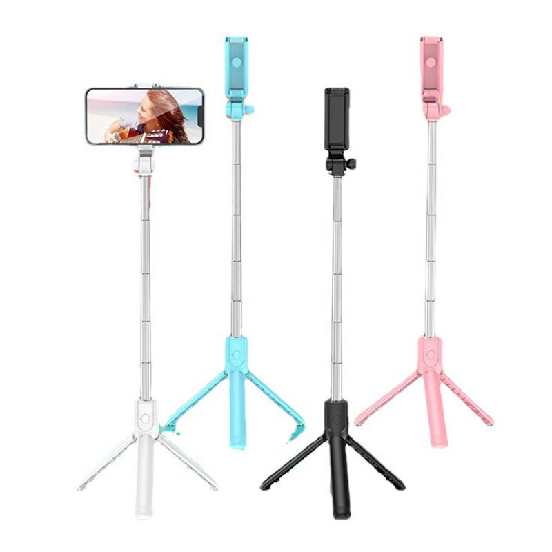 Mini Palo Selfie Trípode de Acero Inoxidable, Giratorio y Portátil, para Escritorio y Transmisión