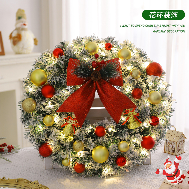 Cruzar la frontera de Navidad CORONA DE Navidad decoración colgante de simulación de Navidad guirnalda de Navidad vacaciones decoración puerta colgante