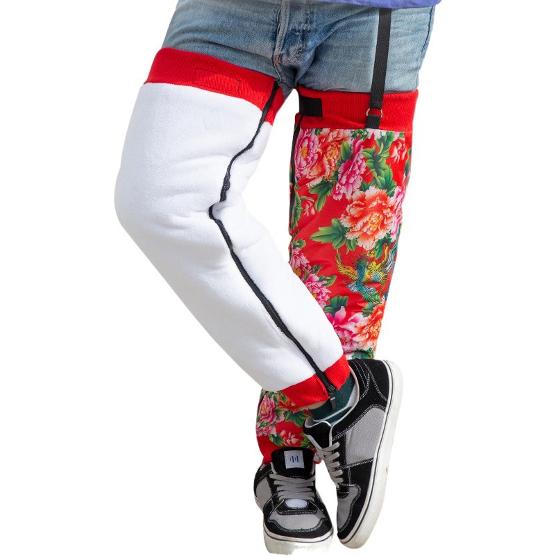 Motorcycle kneecap warm cycling cold-proof windproof riding old cold leg special men's electric car leggings knee sheath