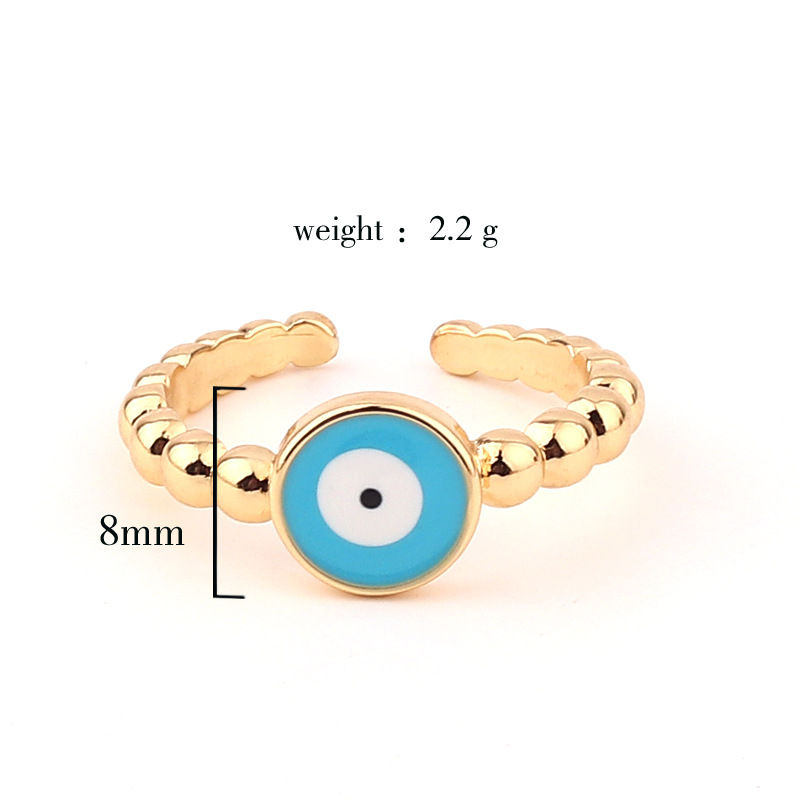 Fashion Devilu0027S Eye Copper Open Ring Enamel Copper Rings