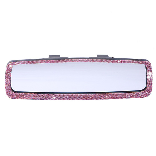 Car diamond-encrusted rearview mirror cover, interior supplies, car accessories, decoration, car reversing mirror, blind spot mirror, manufacturer wholesale