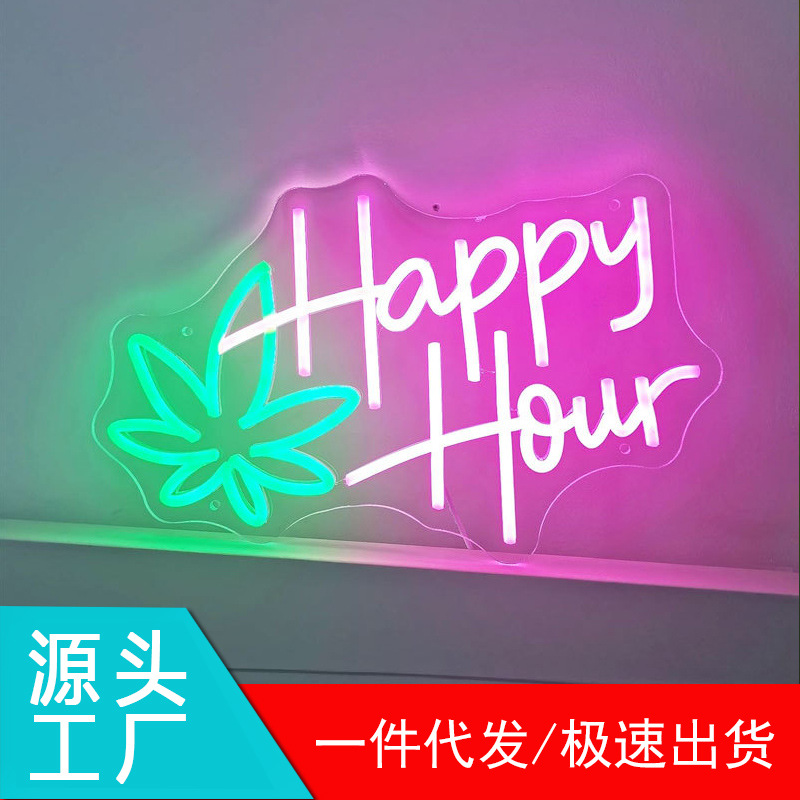 Happy Hour Neon Wall Decoration with USB Switch LED Neon Light