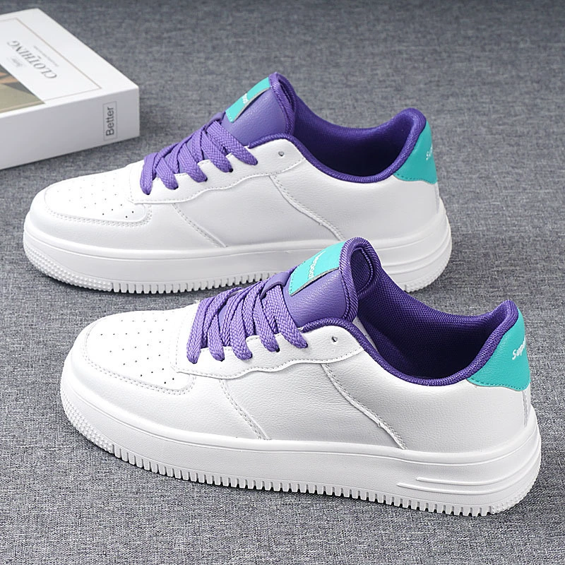 Breathable low white shoes, universal footwear for beloved, sneakers for leisure, soft sole