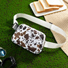 Black capacious waterproof nylon belt bag, high quality shoulder bag, mobile phone, chest bag