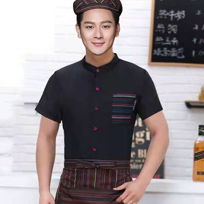 Tema occidental restaurante café hombres y mujeres ropa de trabajo Otoño e Invierno pastel hornear panadería camarero ropa de trabajo manga larga