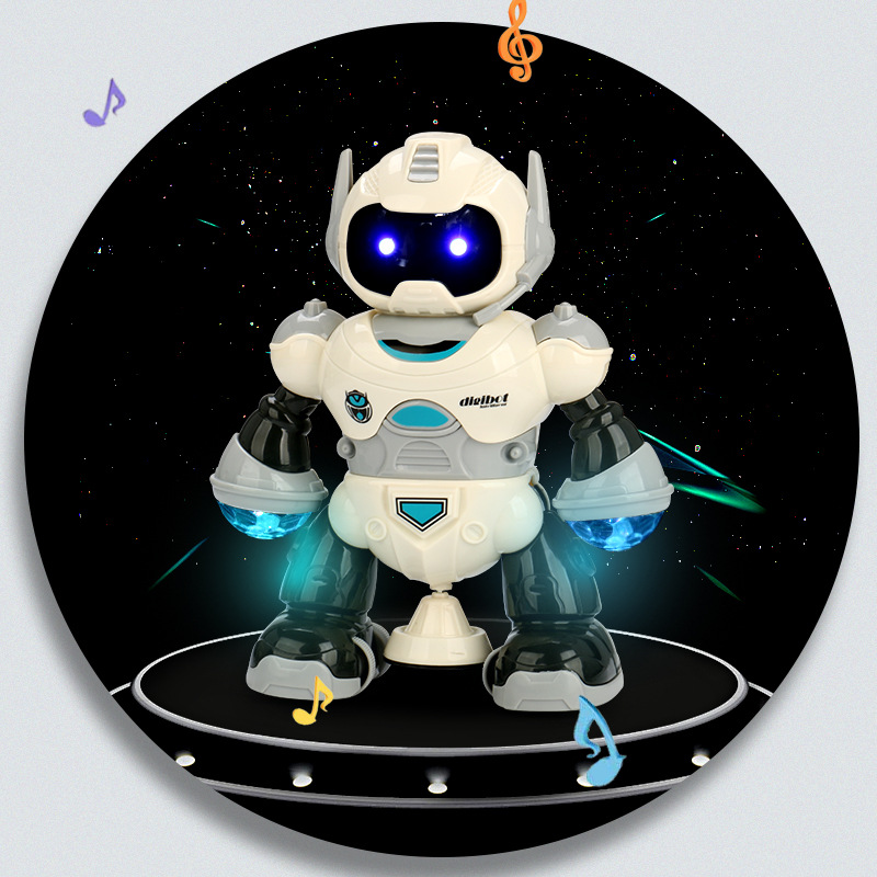 Robot de baile eléctrico para niños juguete música truco ligero rotación tecnología sentido swing robot de baile