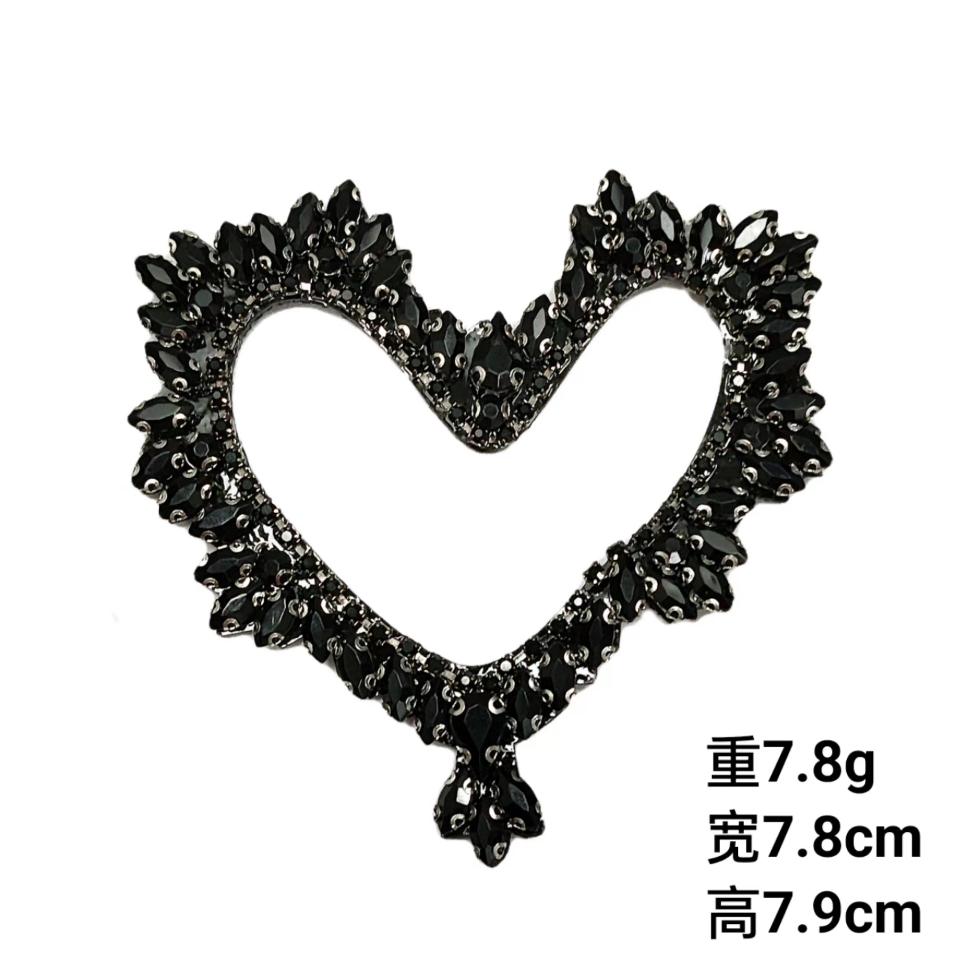 Taladro de vidrio hecho a mano, amor hueco, ojo de caballo, decoración de diamantes, accesorios de ropa, bolsos, pegatinas decorativas de todo fósforo, diamantes adhesivos