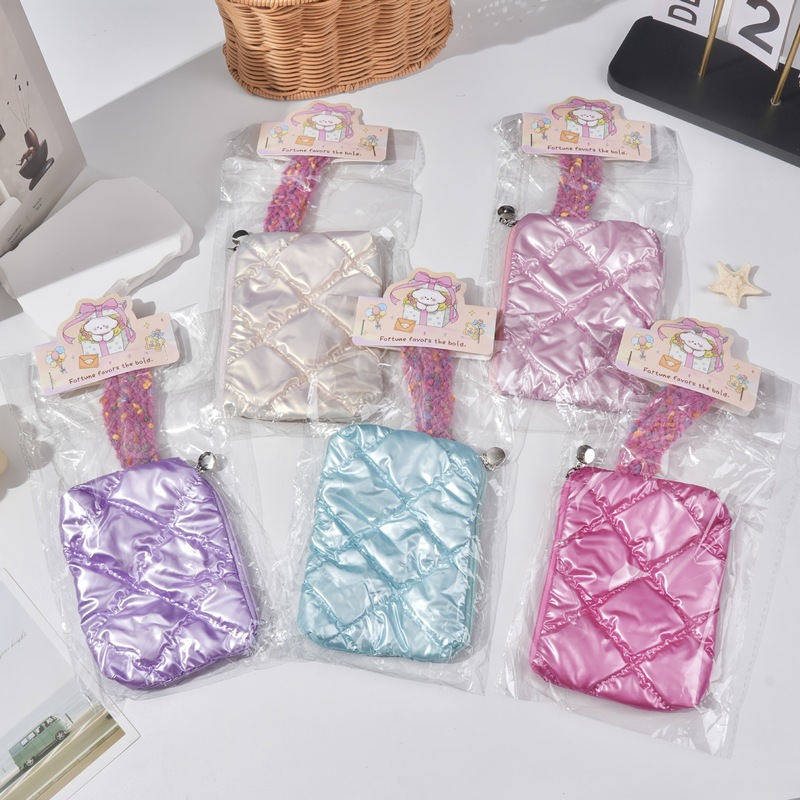 Simple Embossed Storage Bag, Solid Color Portable Storage Pouch, Pu Handbag Coin Purse, Earphone Bag, Sanitary Bag